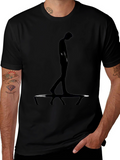 Silhouette Graphic Tee - Modern Black T-Shirt