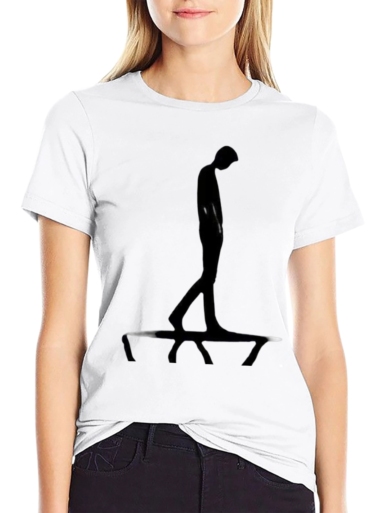 Silhouette Graphic Tee - Modern Black T-Shirt