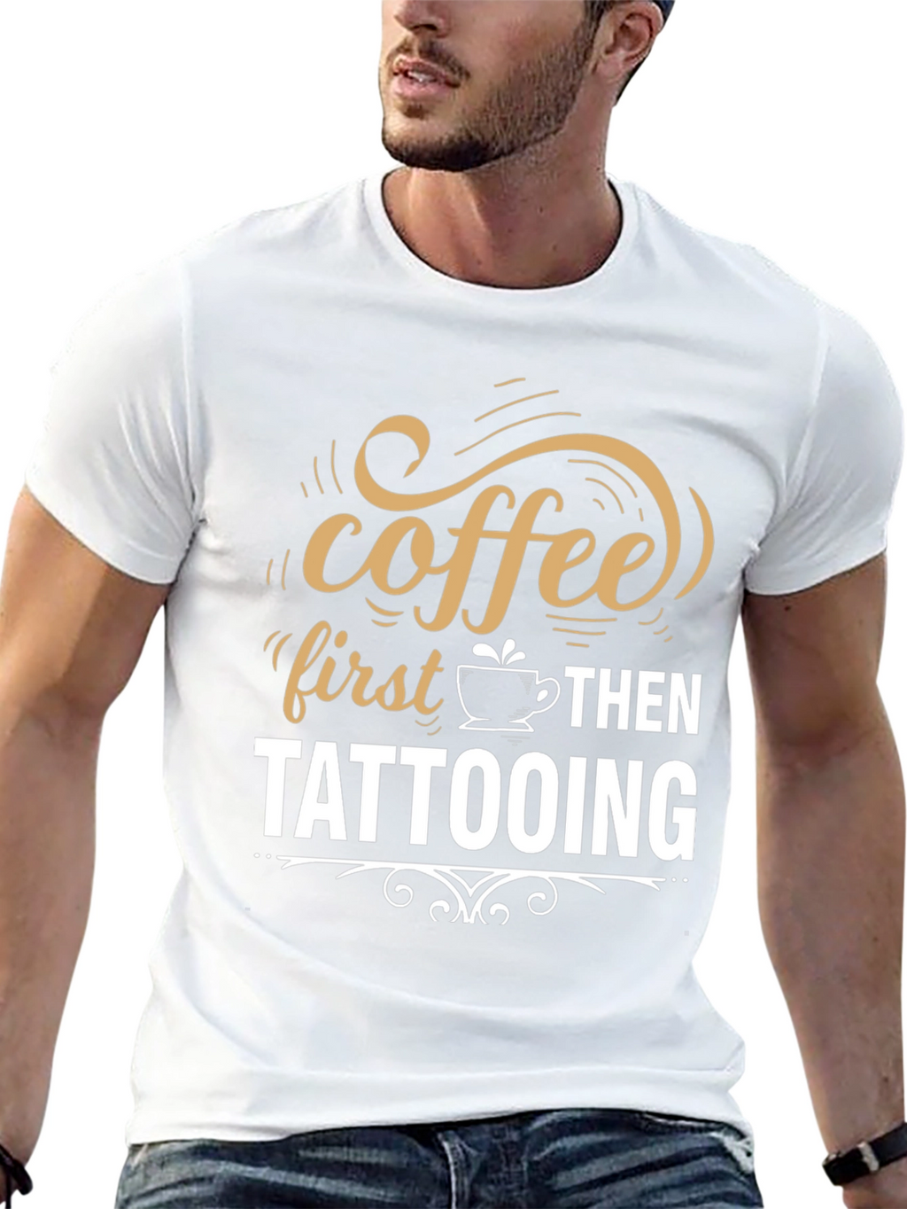 Coffee First Then Tattooing Graphic T-Shirt