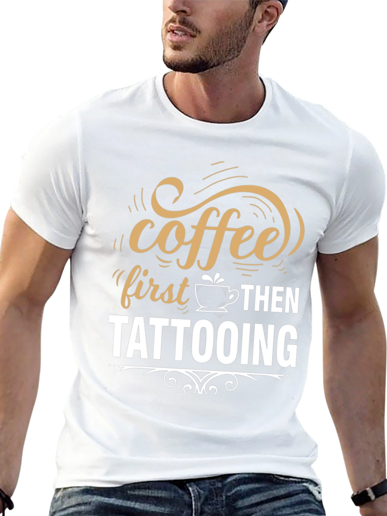 Coffee First Then Tattooing Graphic T-Shirt
