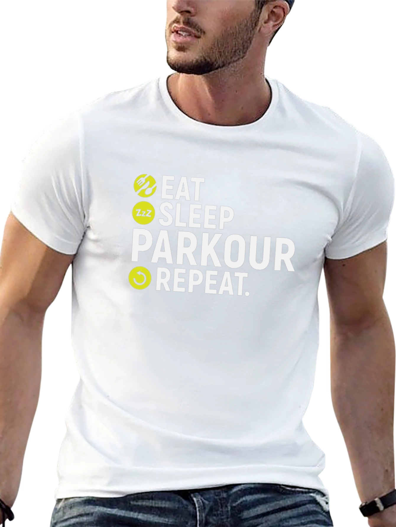 Eat Sleep Parkour Repeat Black T-Shirt