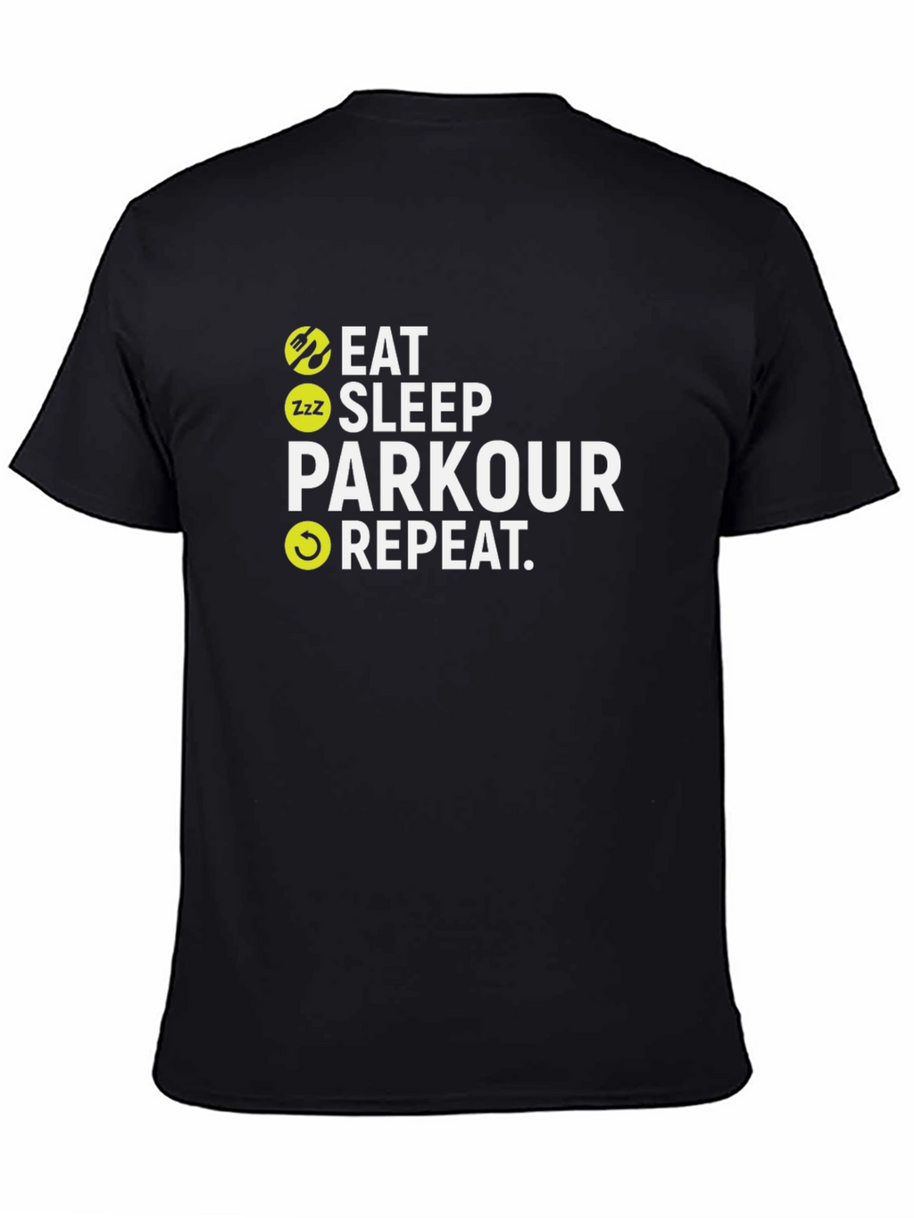 Eat Sleep Parkour Repeat Black T-Shirt