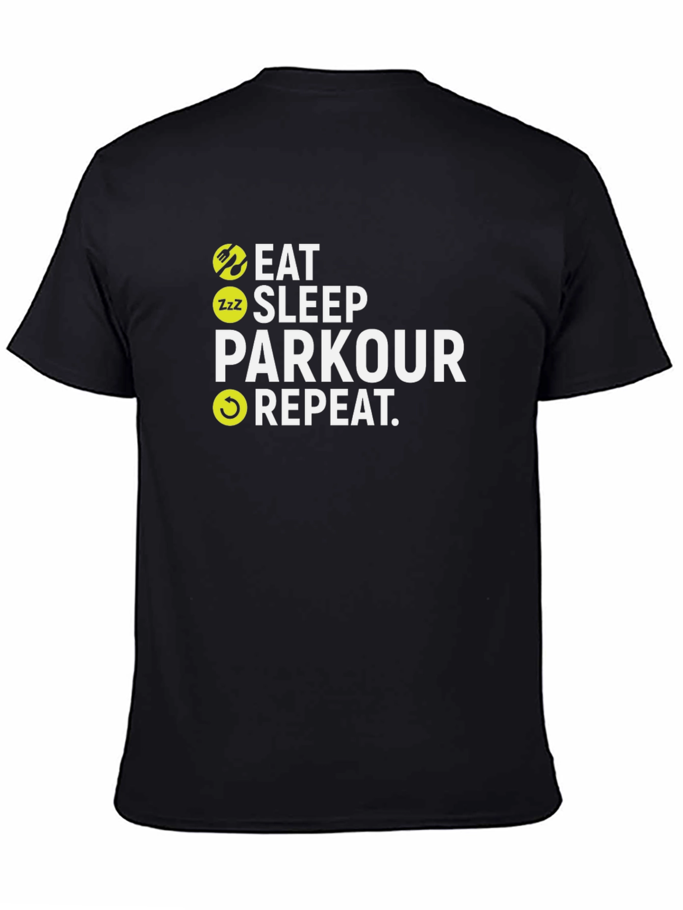 Eat Sleep Parkour Repeat Black T-Shirt