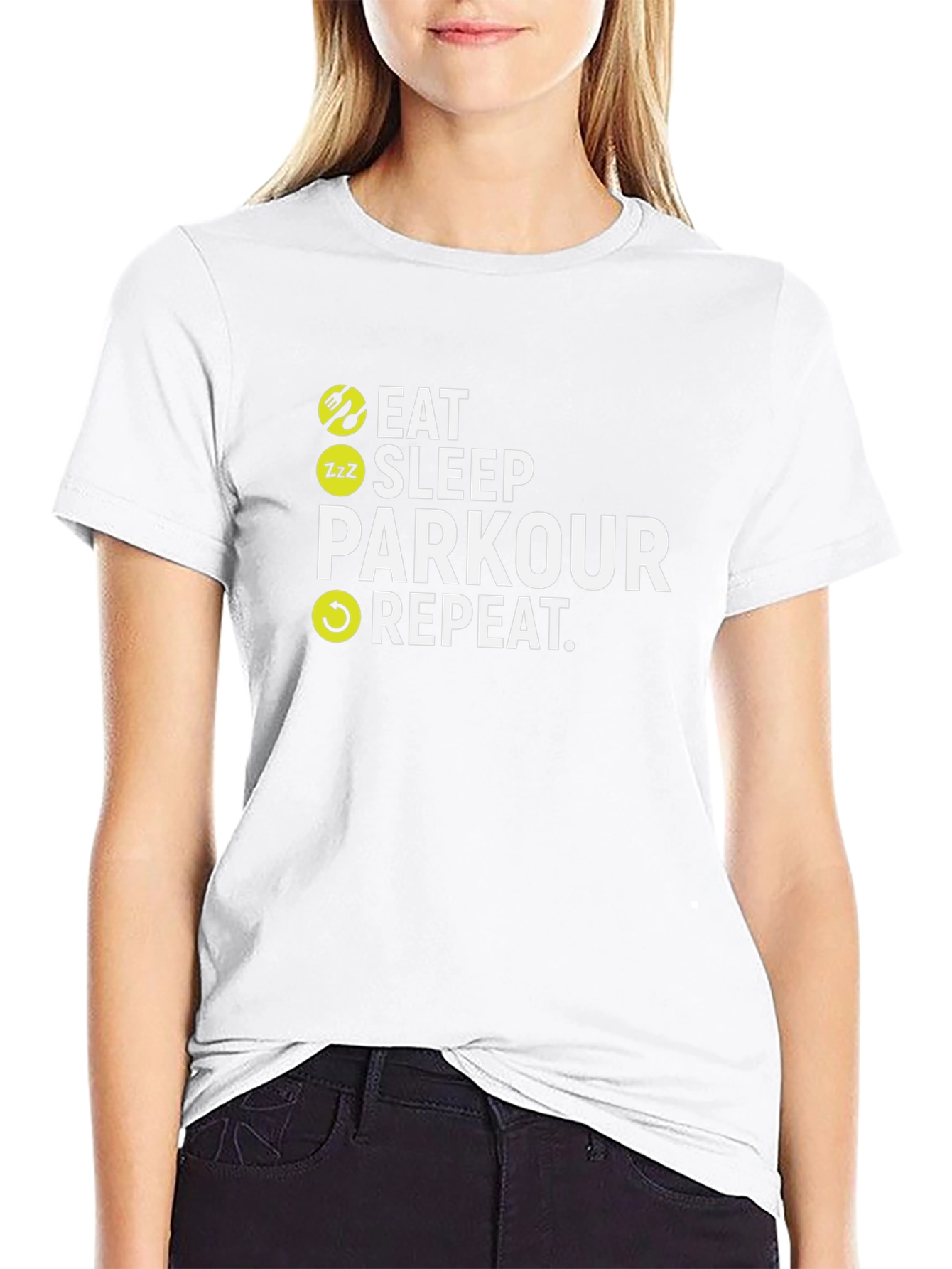 Eat Sleep Parkour Repeat Black T-Shirt