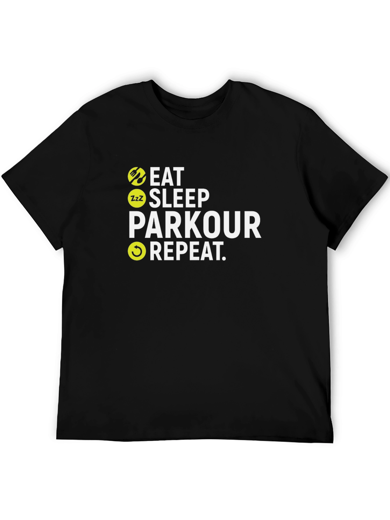 Eat Sleep Parkour Repeat Black T-Shirt