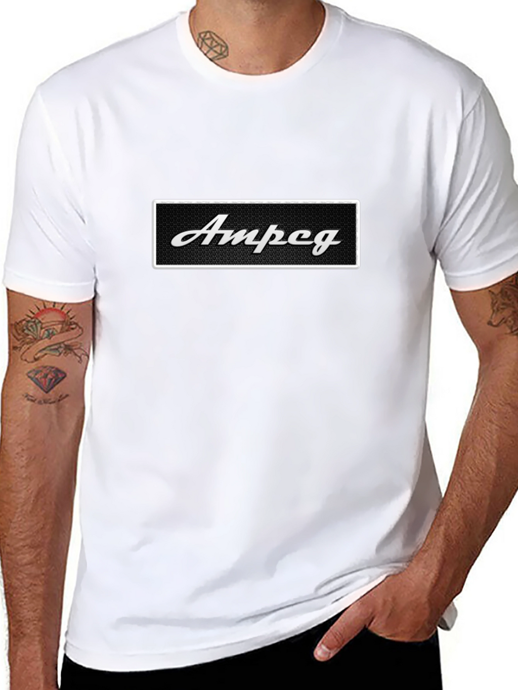 Ampeg Logo Black T-Shirt - Classic Rock Apparel