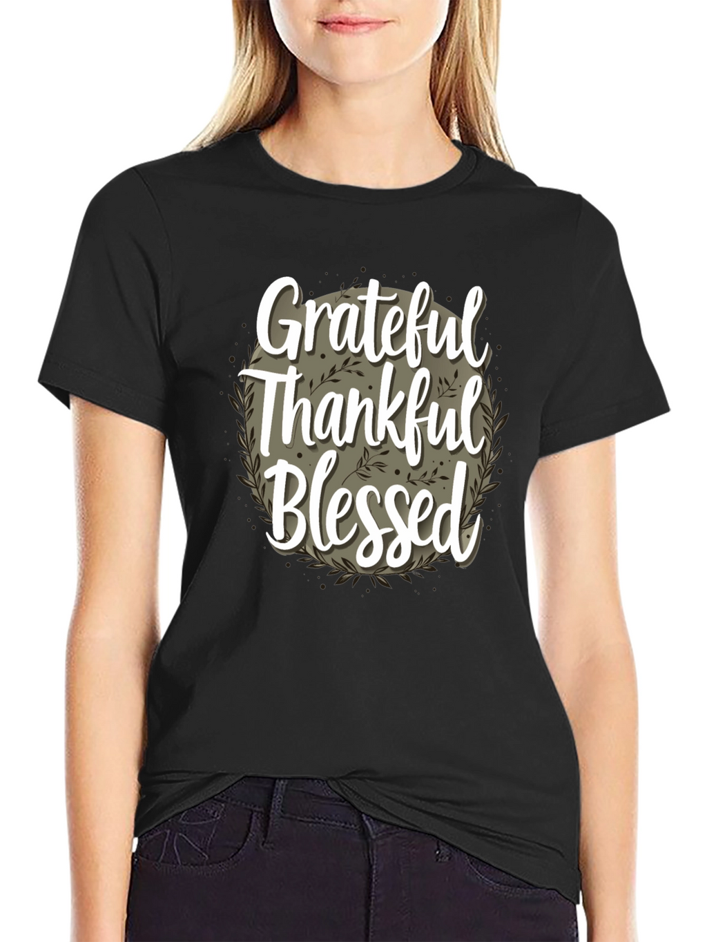 Grateful Thankful Blessed T-Shirt - Fall Thanksgiving Tee