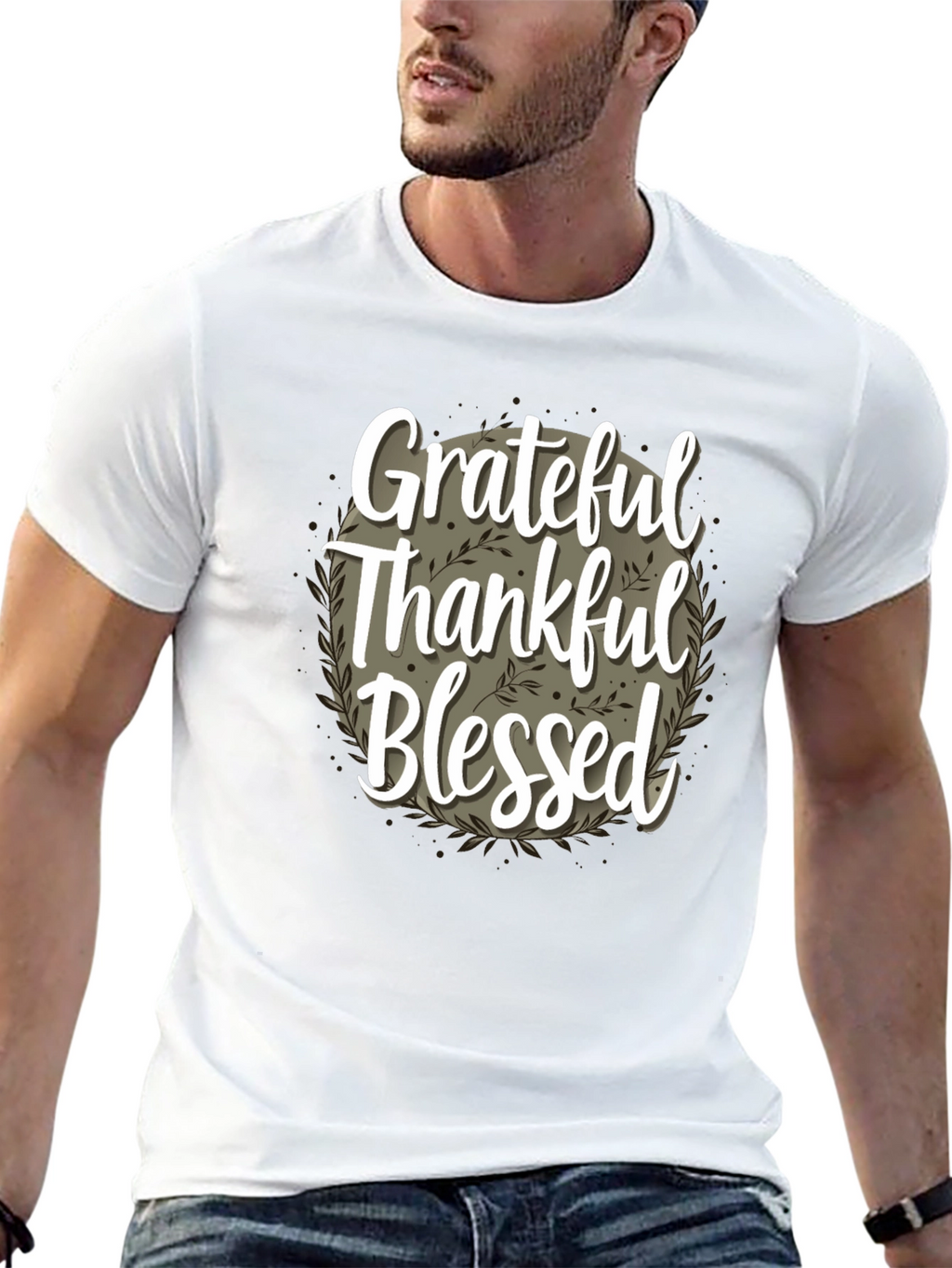 Grateful Thankful Blessed T-Shirt - Fall Thanksgiving Tee