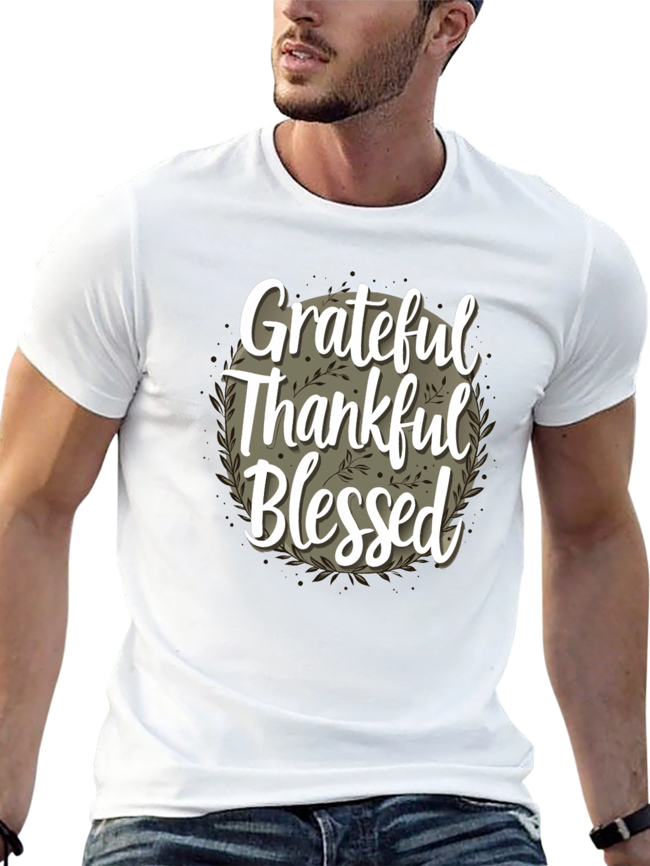 Grateful Thankful Blessed T-Shirt - Fall Thanksgiving Tee