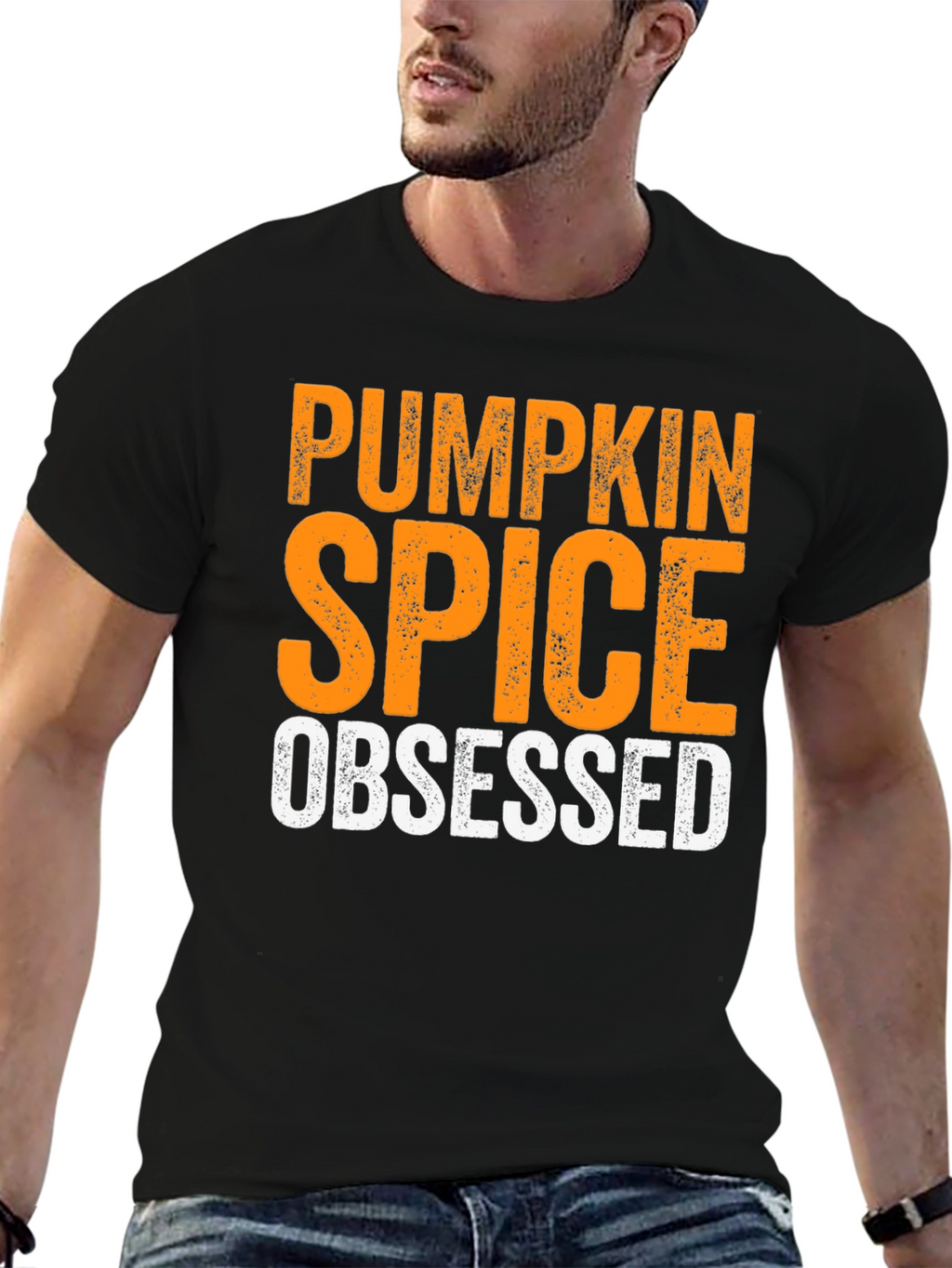 Pumpkin Spice Obsessed Black T-Shirt