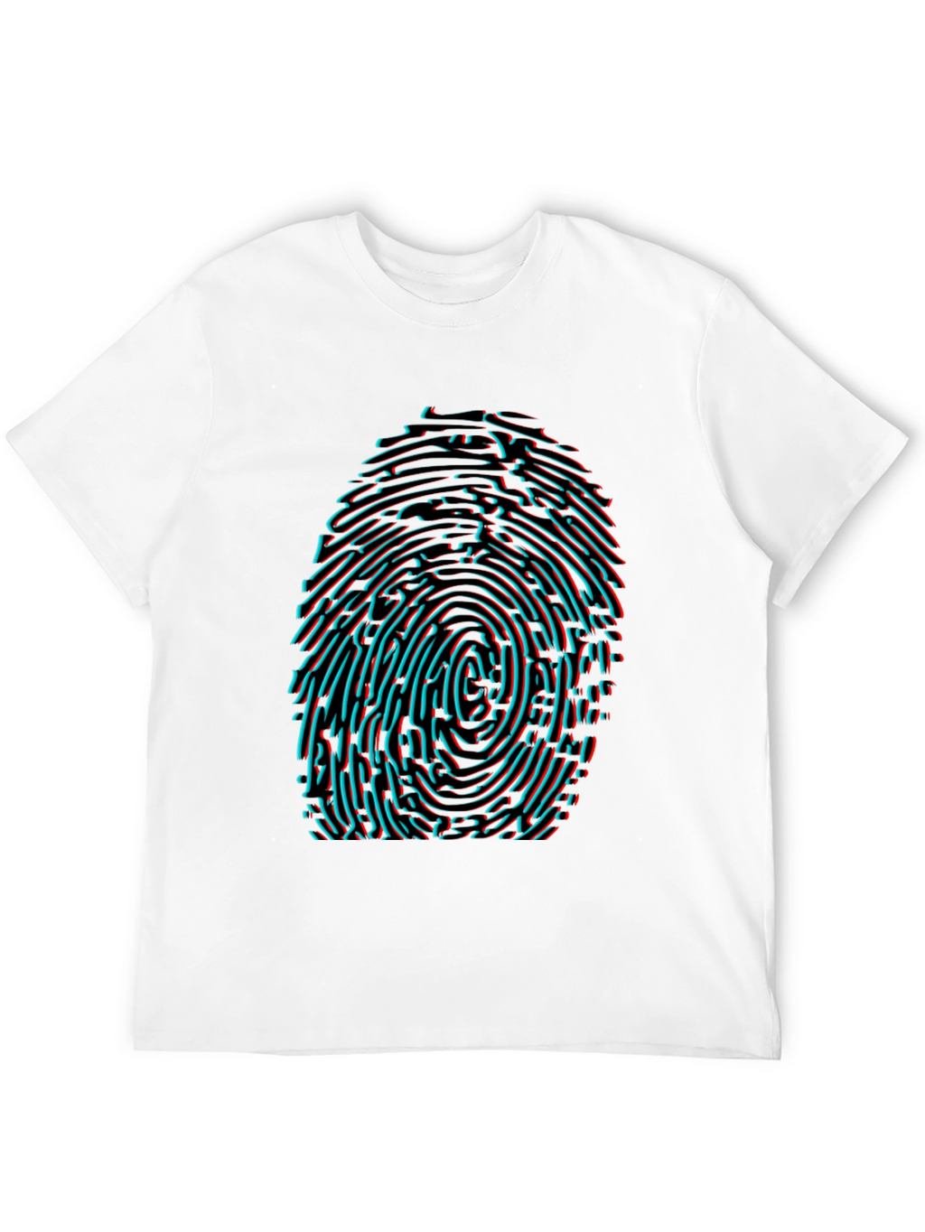 Futuristic Fingerprint Graphic T-Shirt