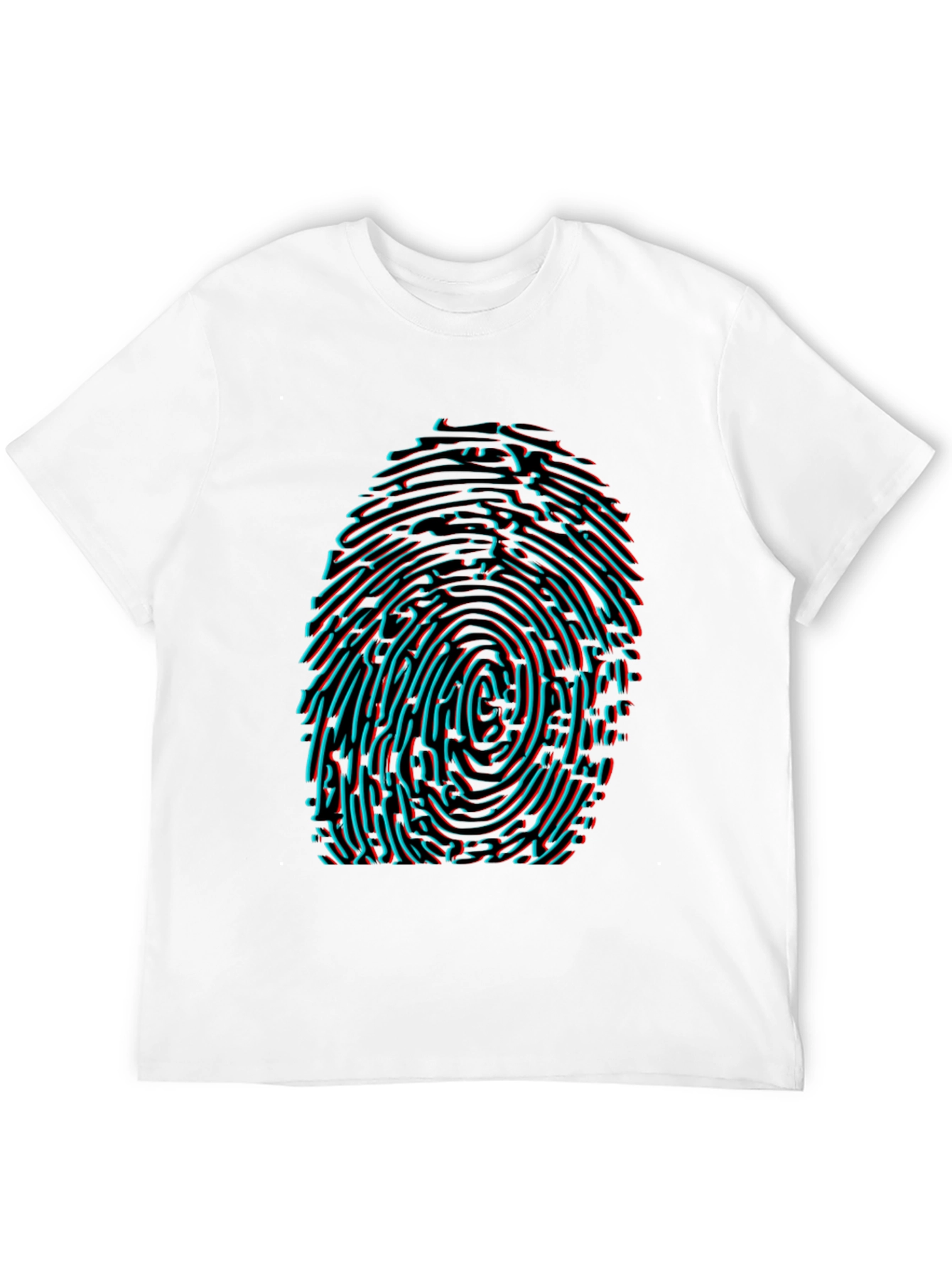 Futuristic Fingerprint Graphic T-Shirt