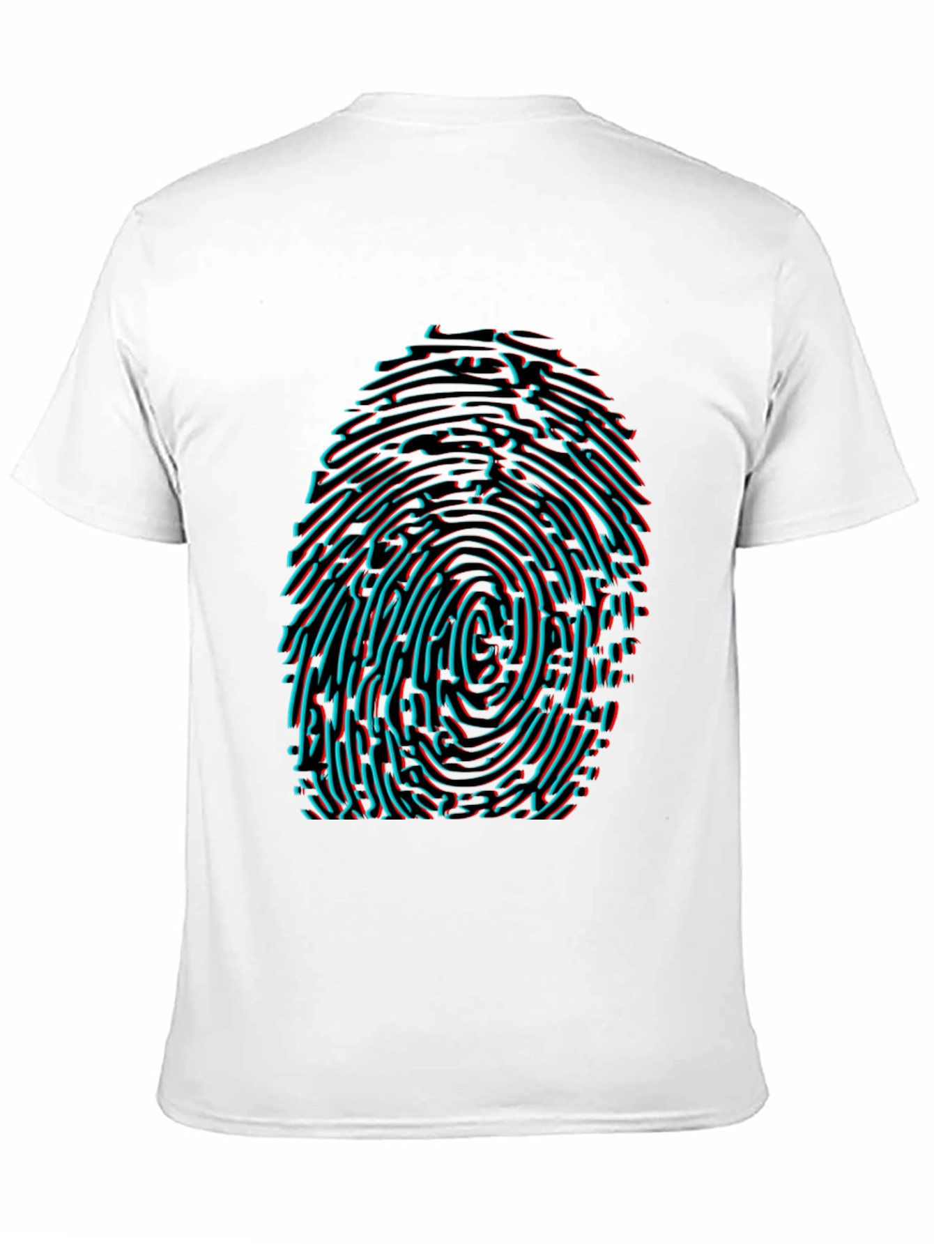 Futuristic Fingerprint Graphic T-Shirt