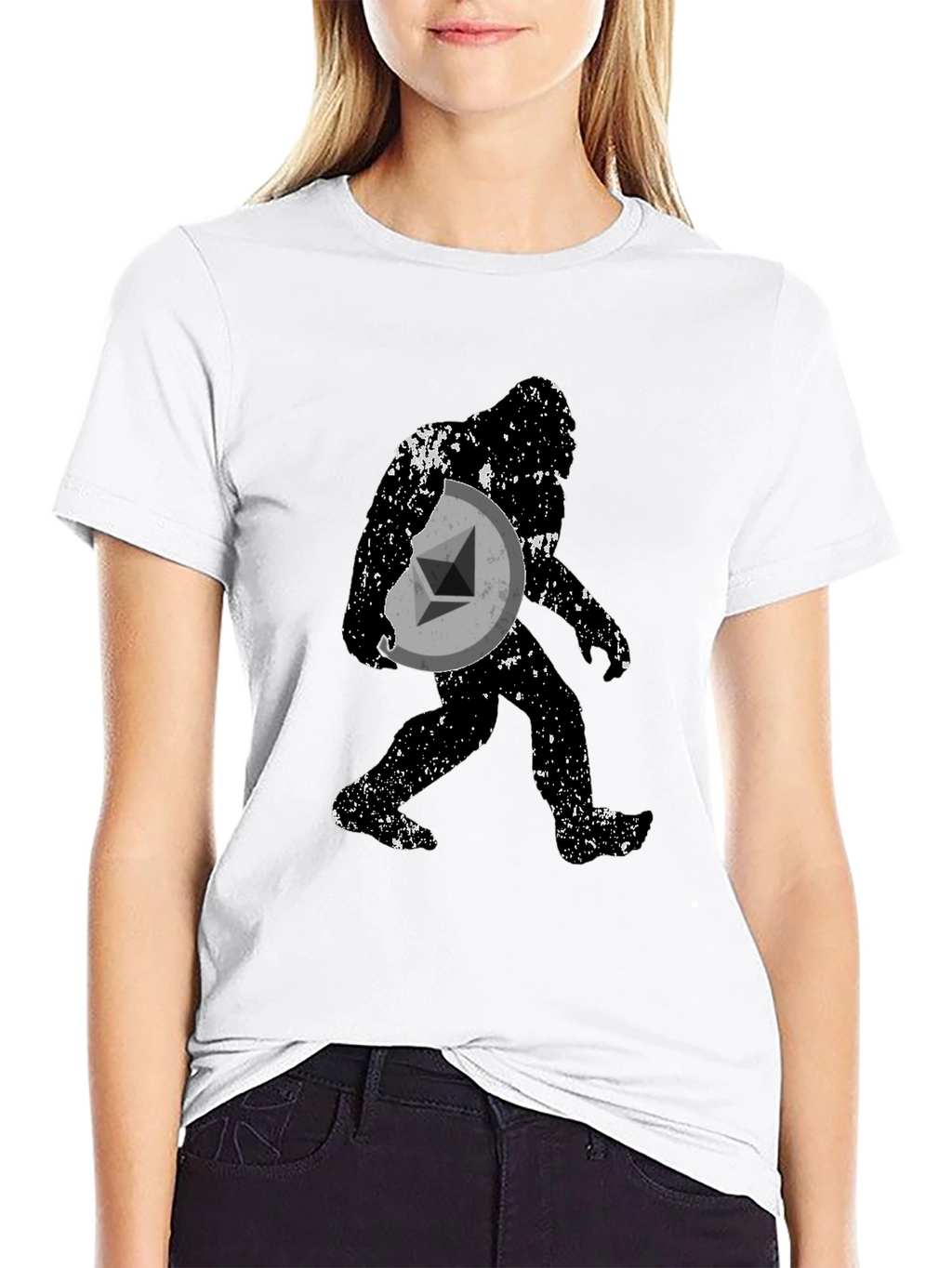 Crypto Bigfoot Ethereum Black T-Shirt