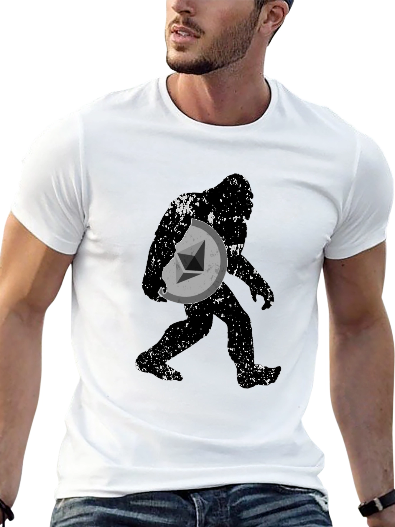 Crypto Bigfoot Ethereum Black T-Shirt