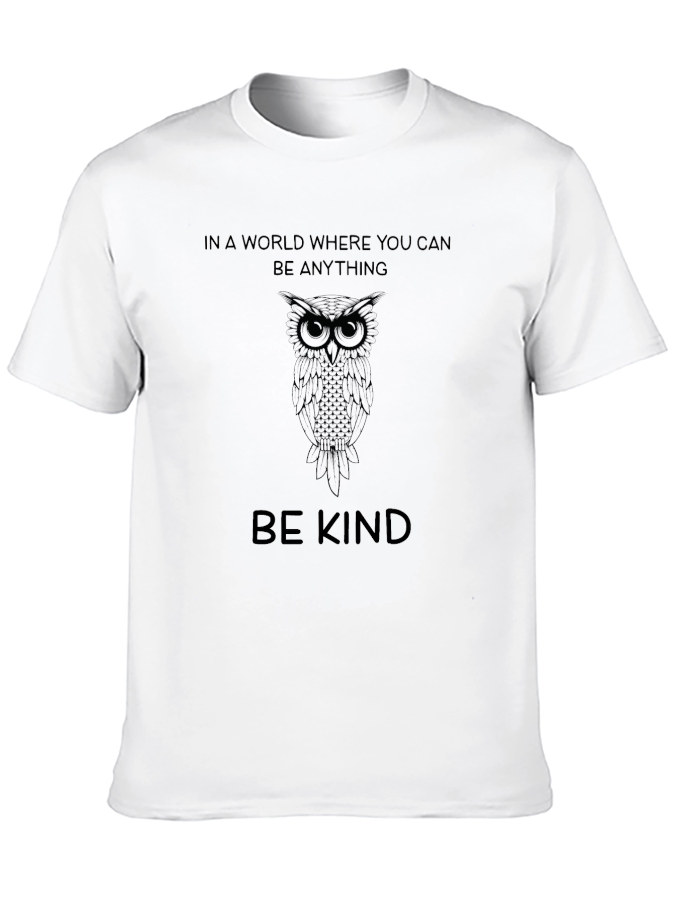 Be Kind Owl Graphic T-Shirt - Soft Cotton Blend