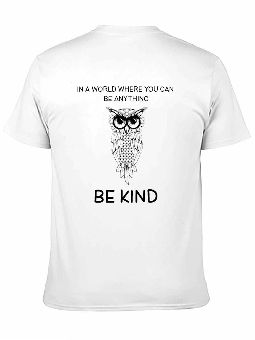 Be Kind Owl Graphic T-Shirt - Soft Cotton Blend