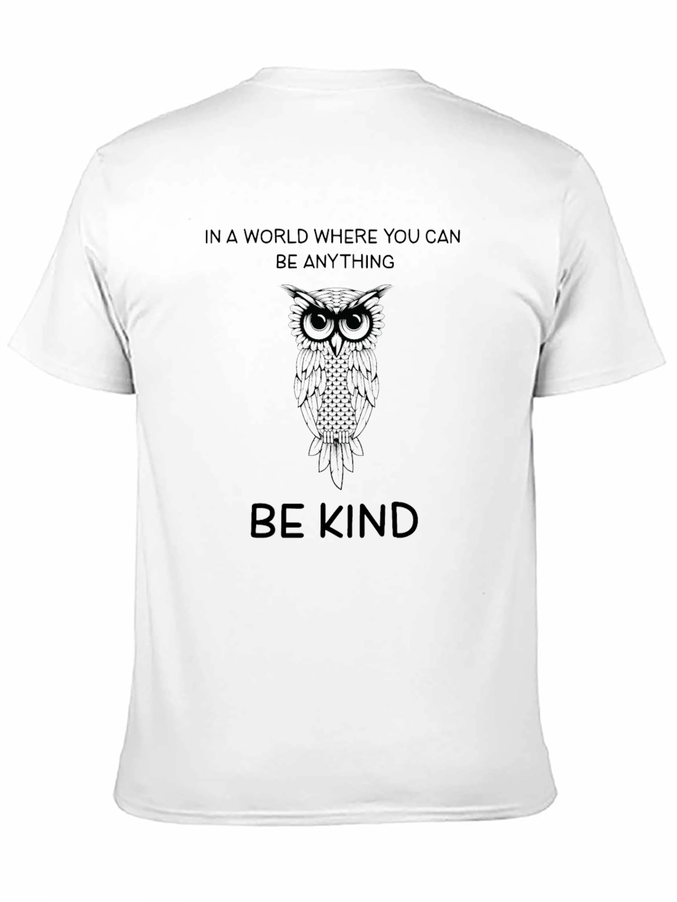 Be Kind Owl Graphic T-Shirt - Soft Cotton Blend