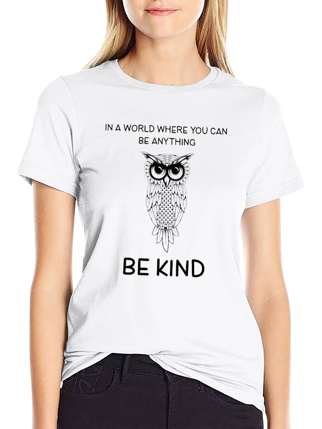 Be Kind Owl Graphic T-Shirt - Soft Cotton Blend