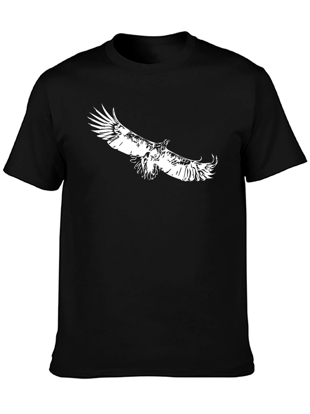 Black T-Shirt with Eagle Print