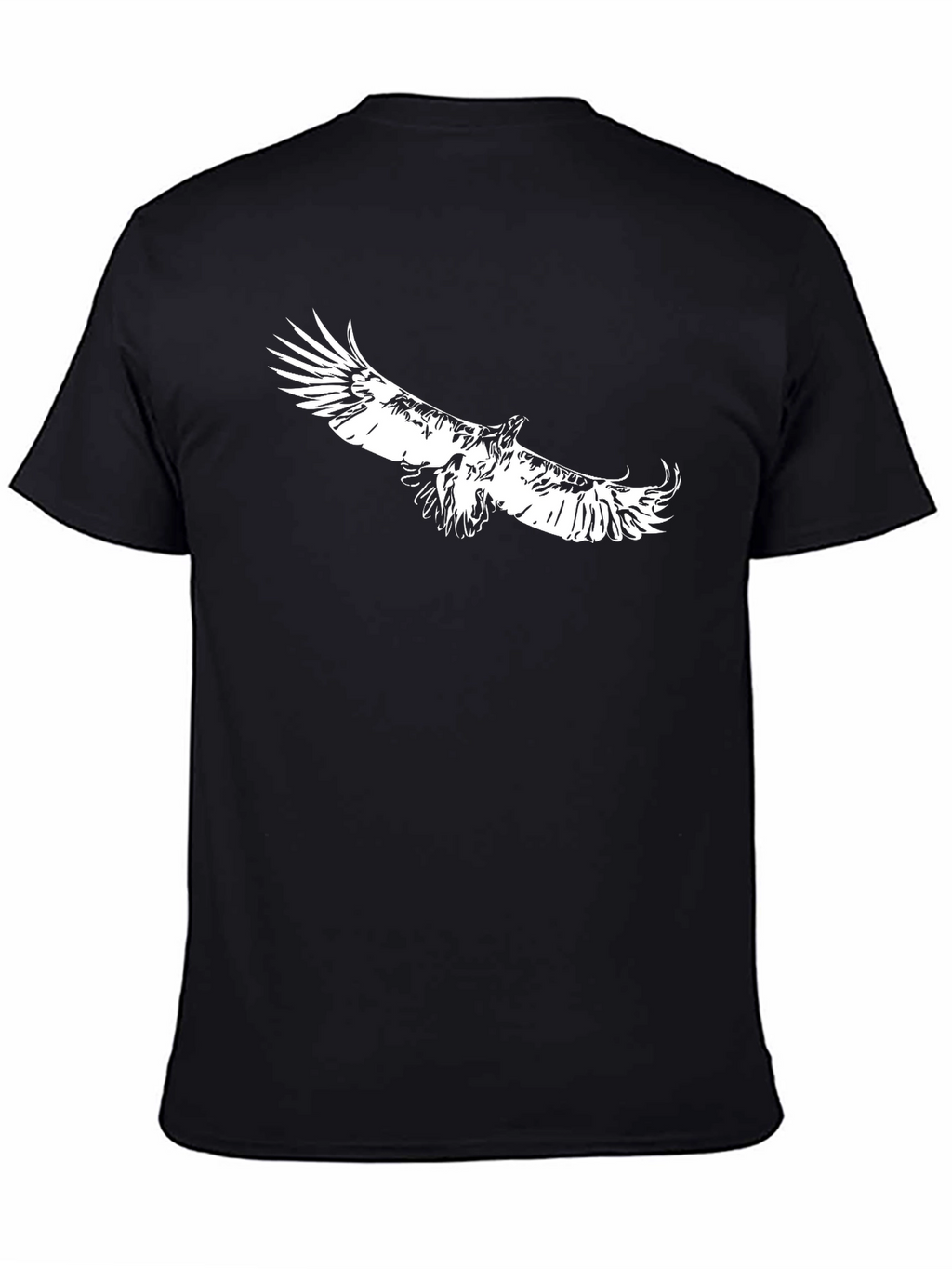 Black T-Shirt with Eagle Print