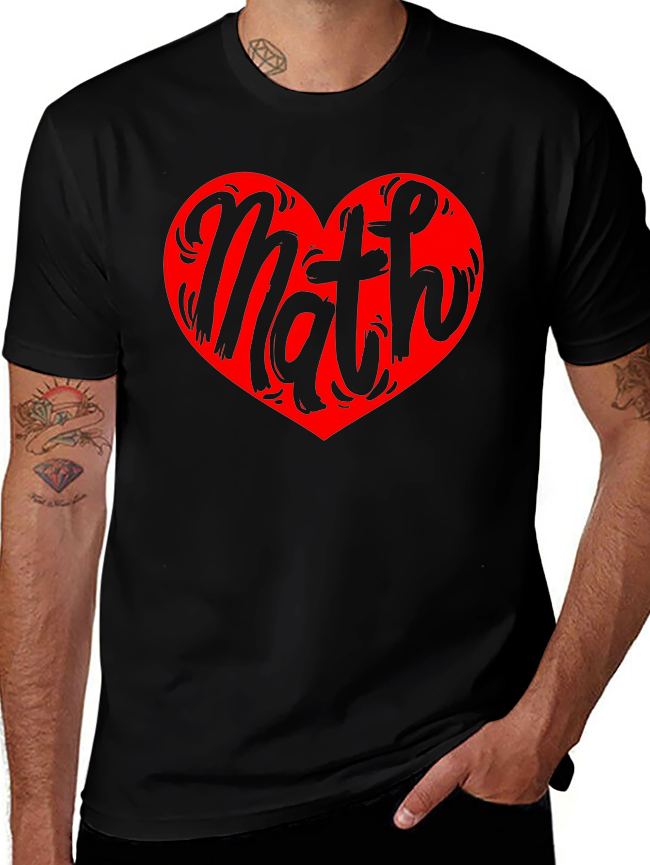 Math Heart Graphic Tee - Love Numbers!