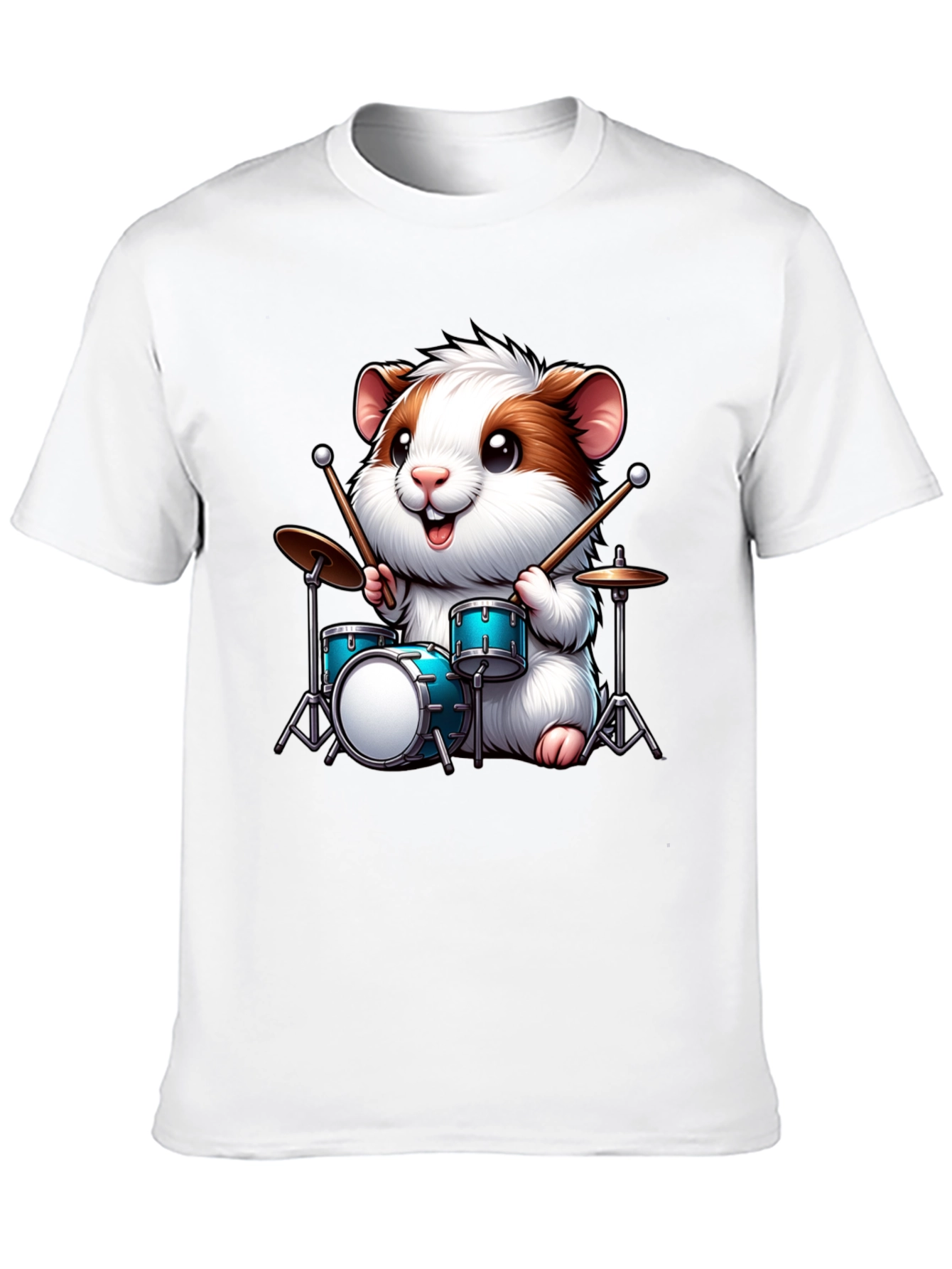 Drummer Hamster Graphic T-Shirt