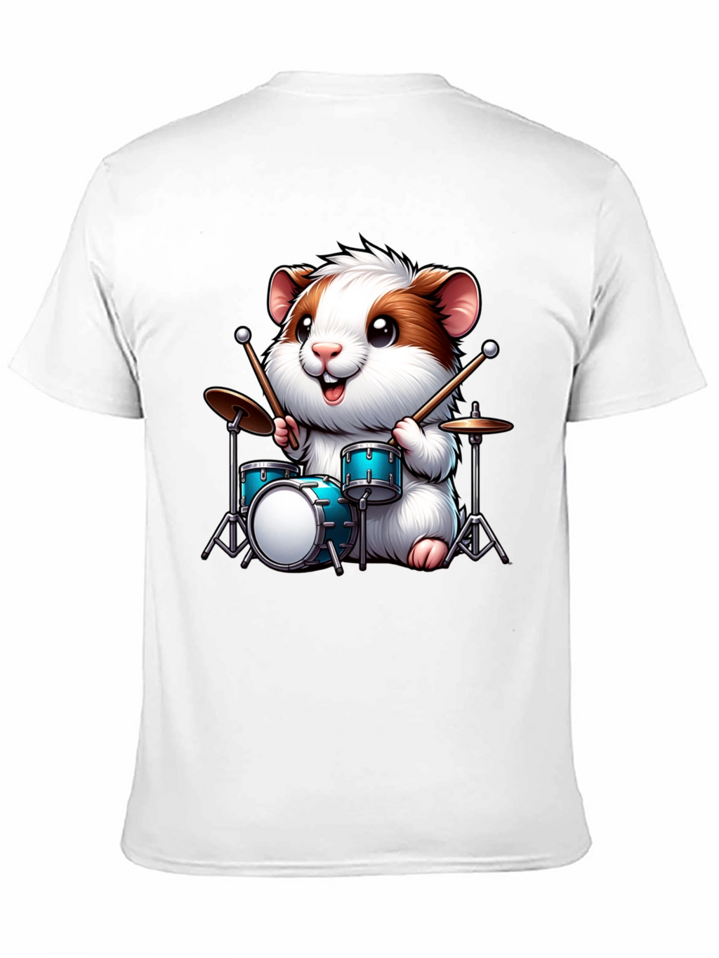 Drummer Hamster Graphic T-Shirt