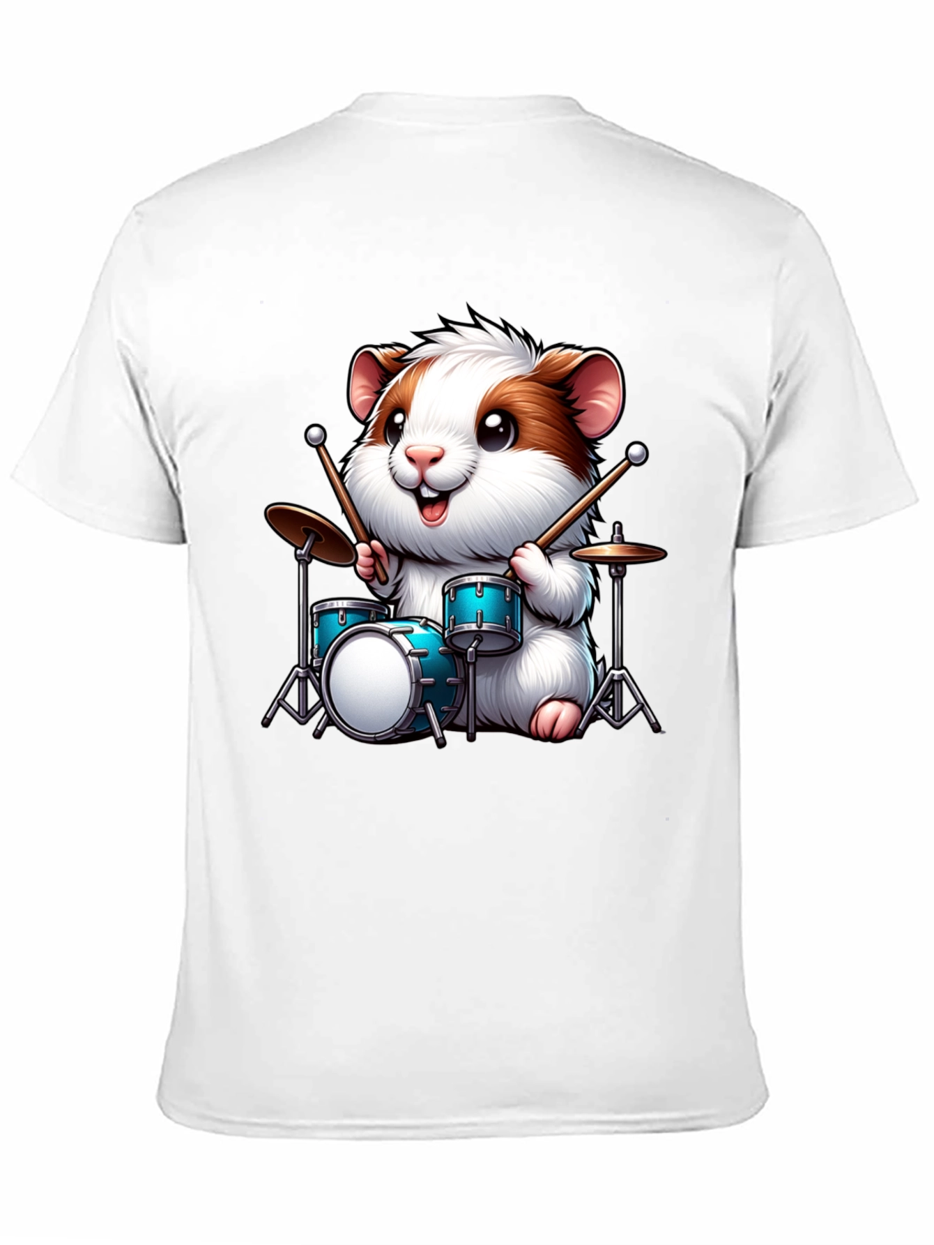 Drummer Hamster Graphic T-Shirt