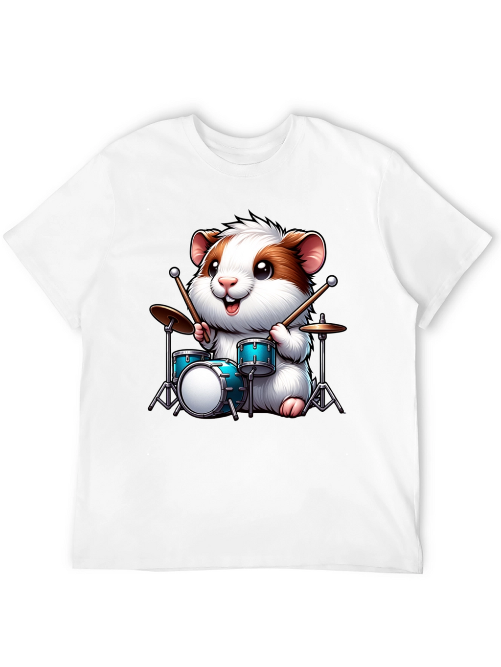 Drummer Hamster Graphic T-Shirt