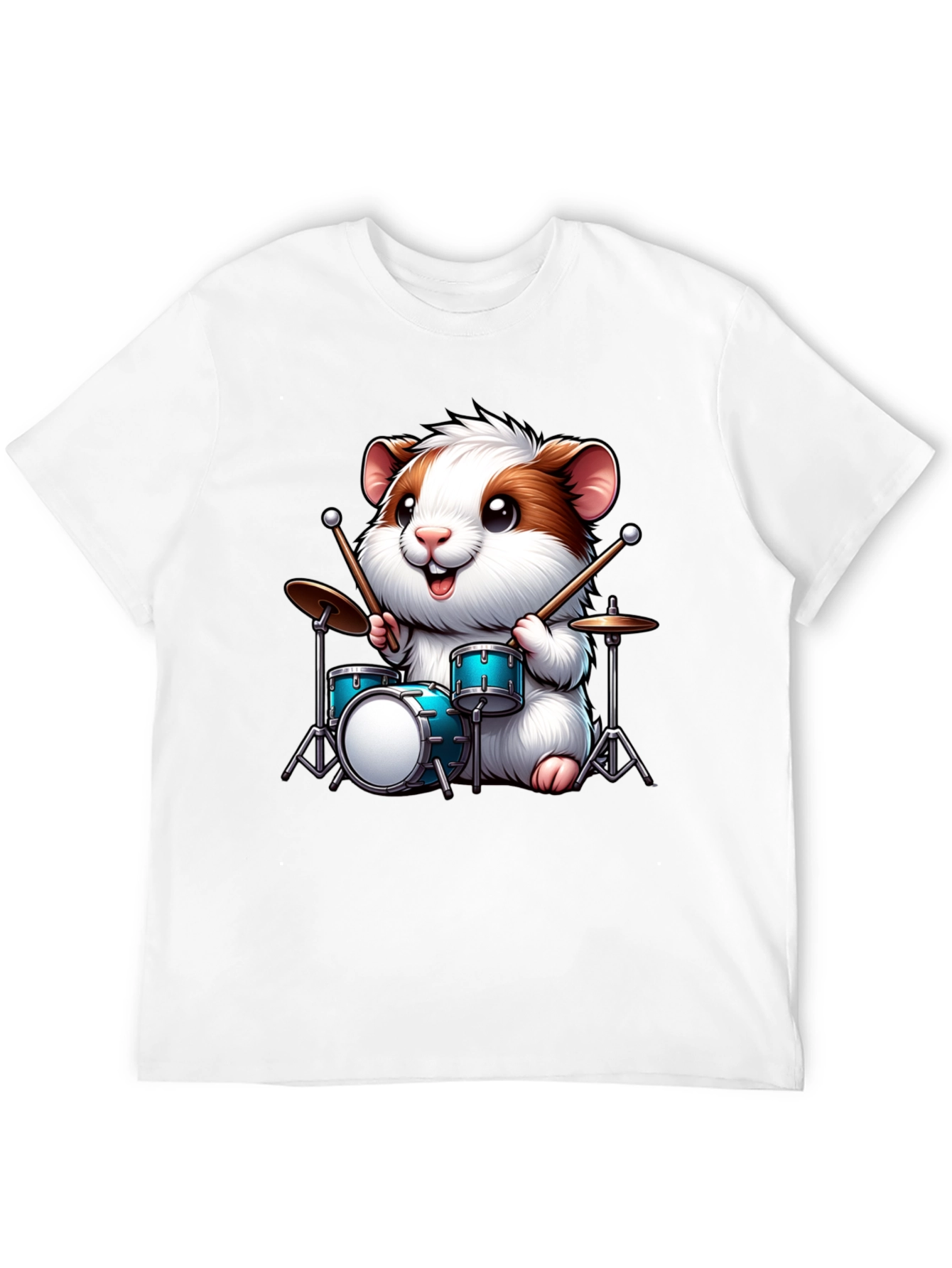 Drummer Hamster Graphic T-Shirt