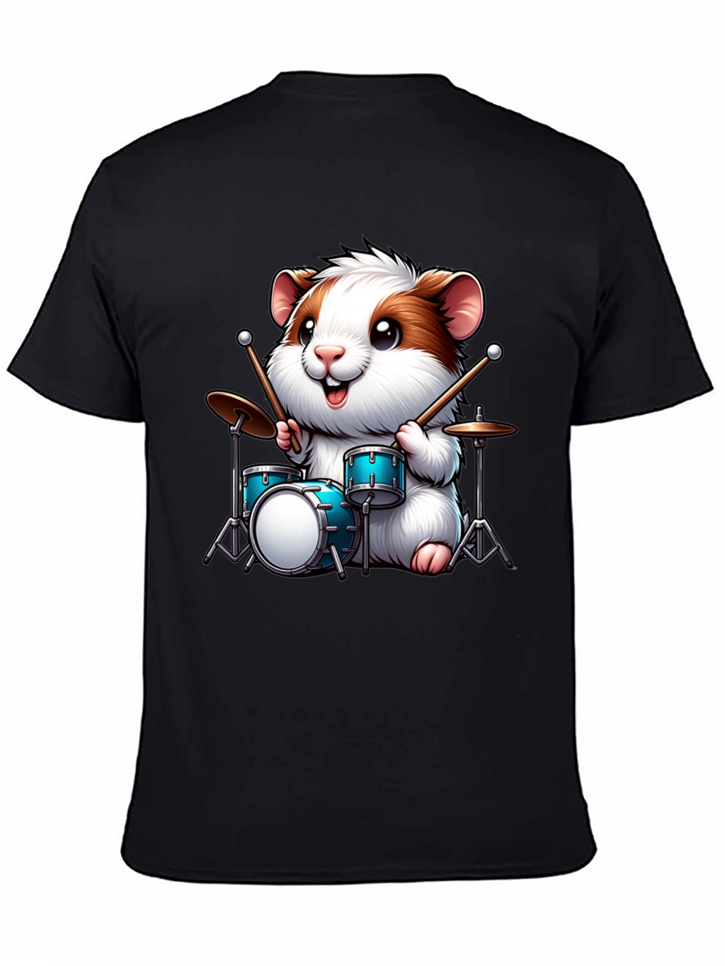 Drummer Hamster Graphic T-Shirt