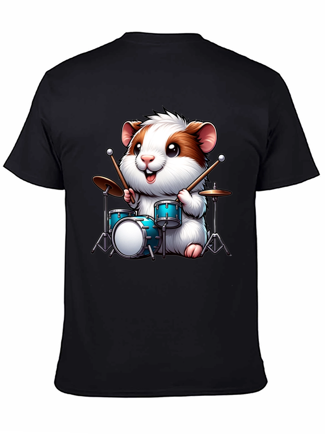 Drummer Hamster Graphic T-Shirt