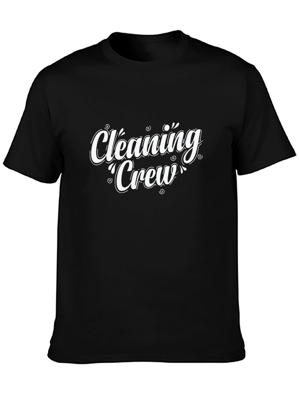 Cleaning Crew Graphic Tee - Black Cotton T-Shirt