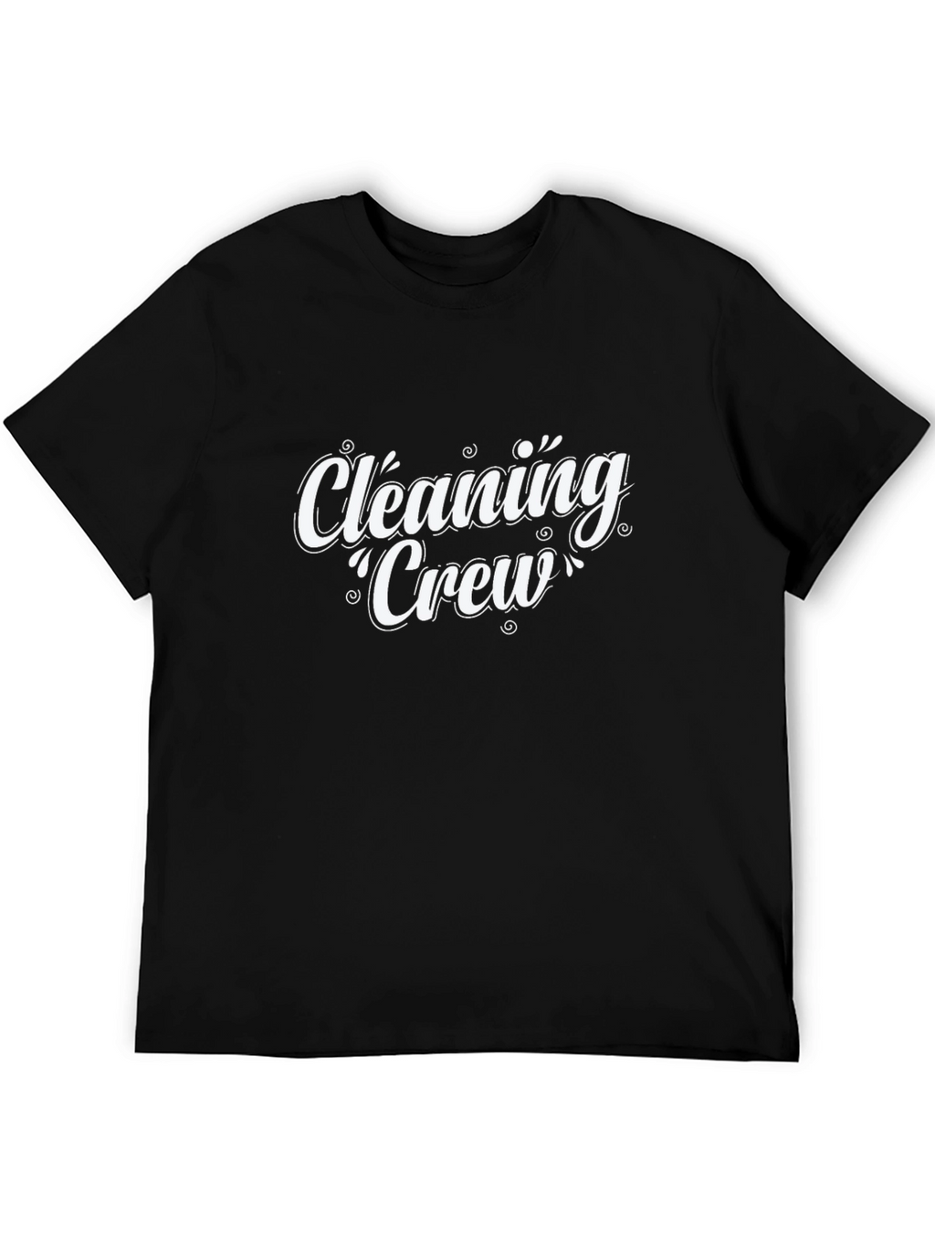 Cleaning Crew Graphic Tee - Black Cotton T-Shirt