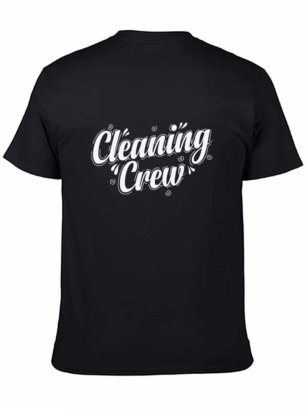 Cleaning Crew Graphic Tee - Black Cotton T-Shirt