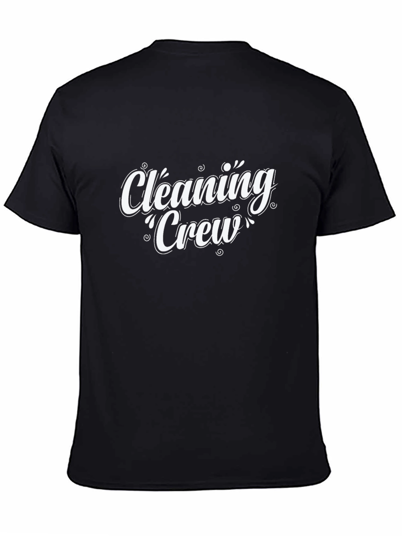 Cleaning Crew Graphic Tee - Black Cotton T-Shirt