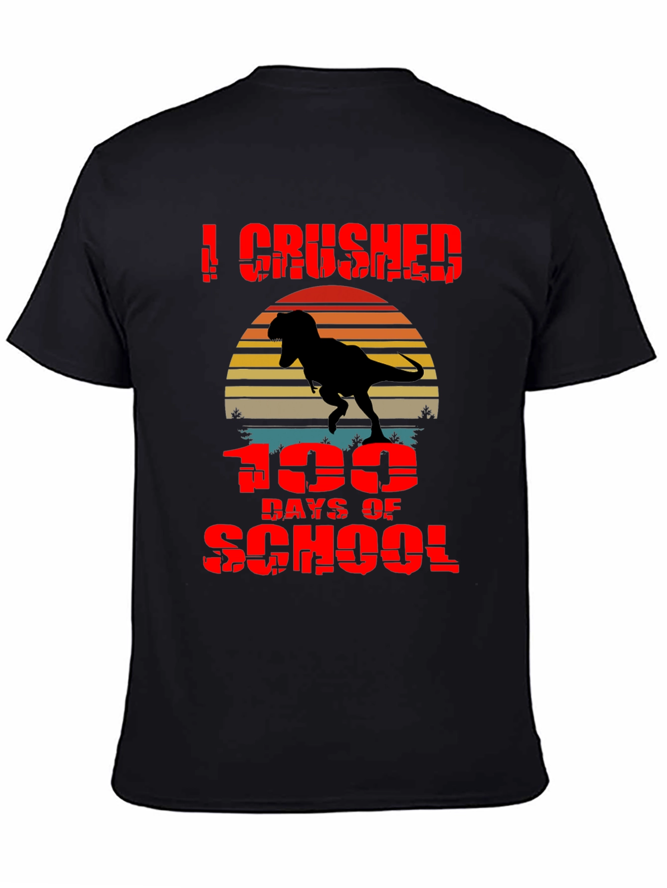 Crushed 100 Days of School T-Rex T-Shirt