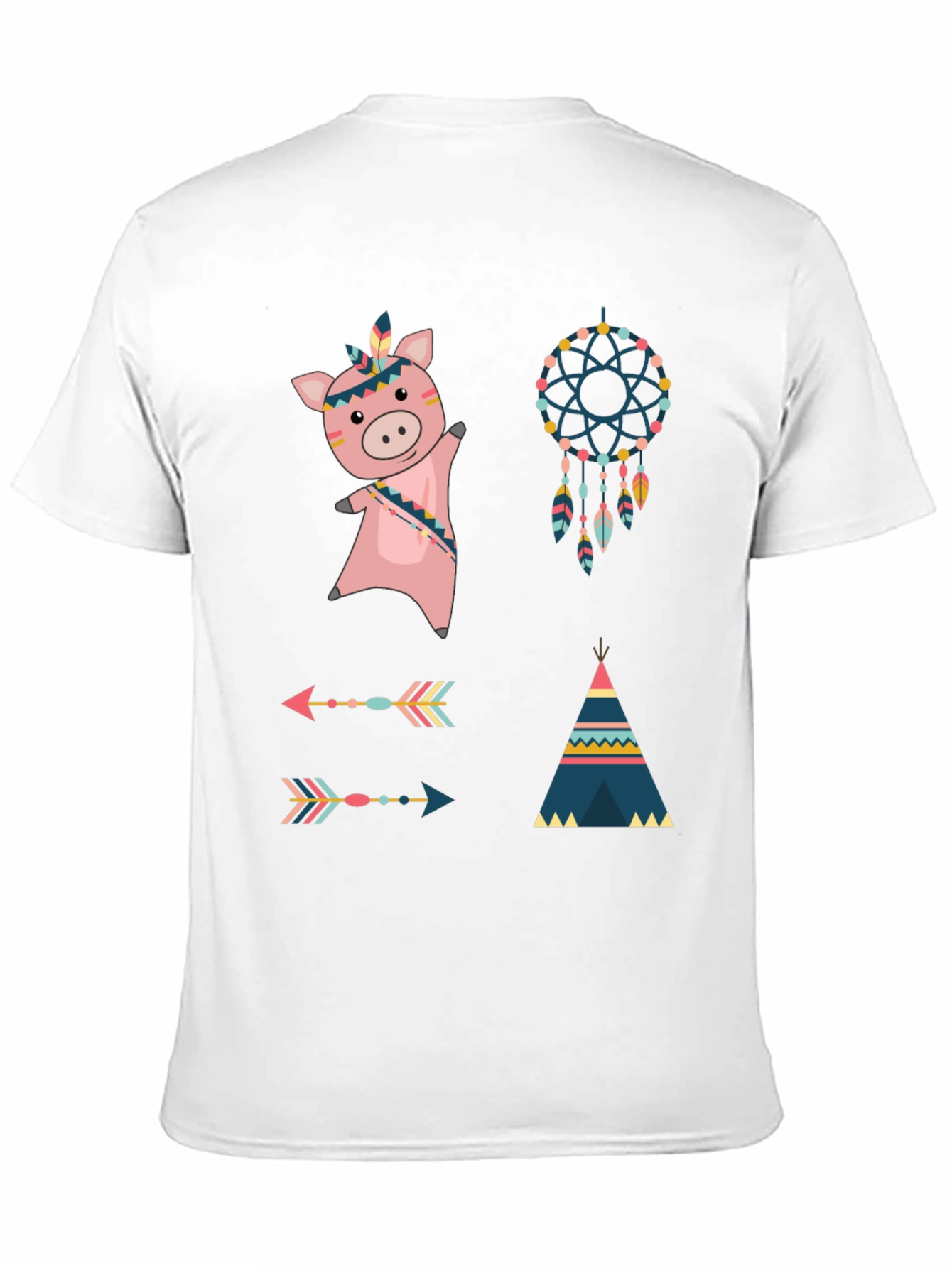 Native American Pig T-Shirt