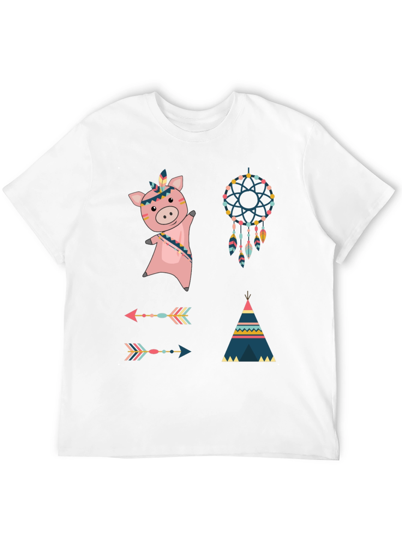 Native American Pig T-Shirt