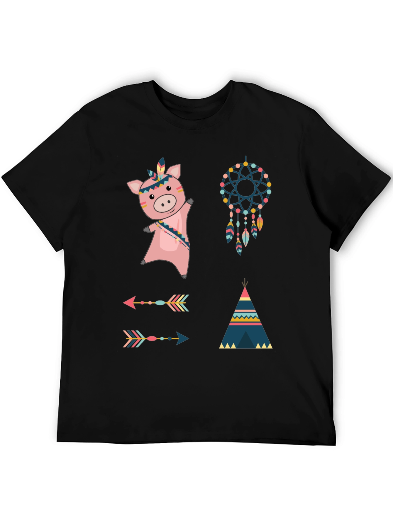 Native American Pig T-Shirt
