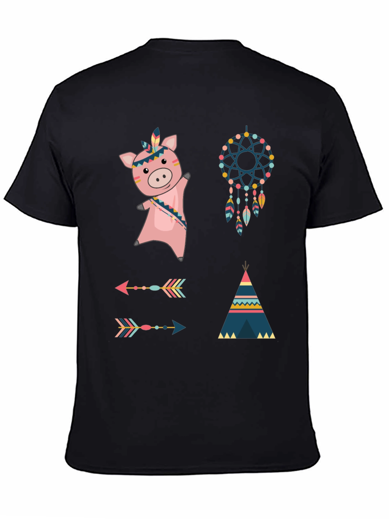 Native American Pig T-Shirt