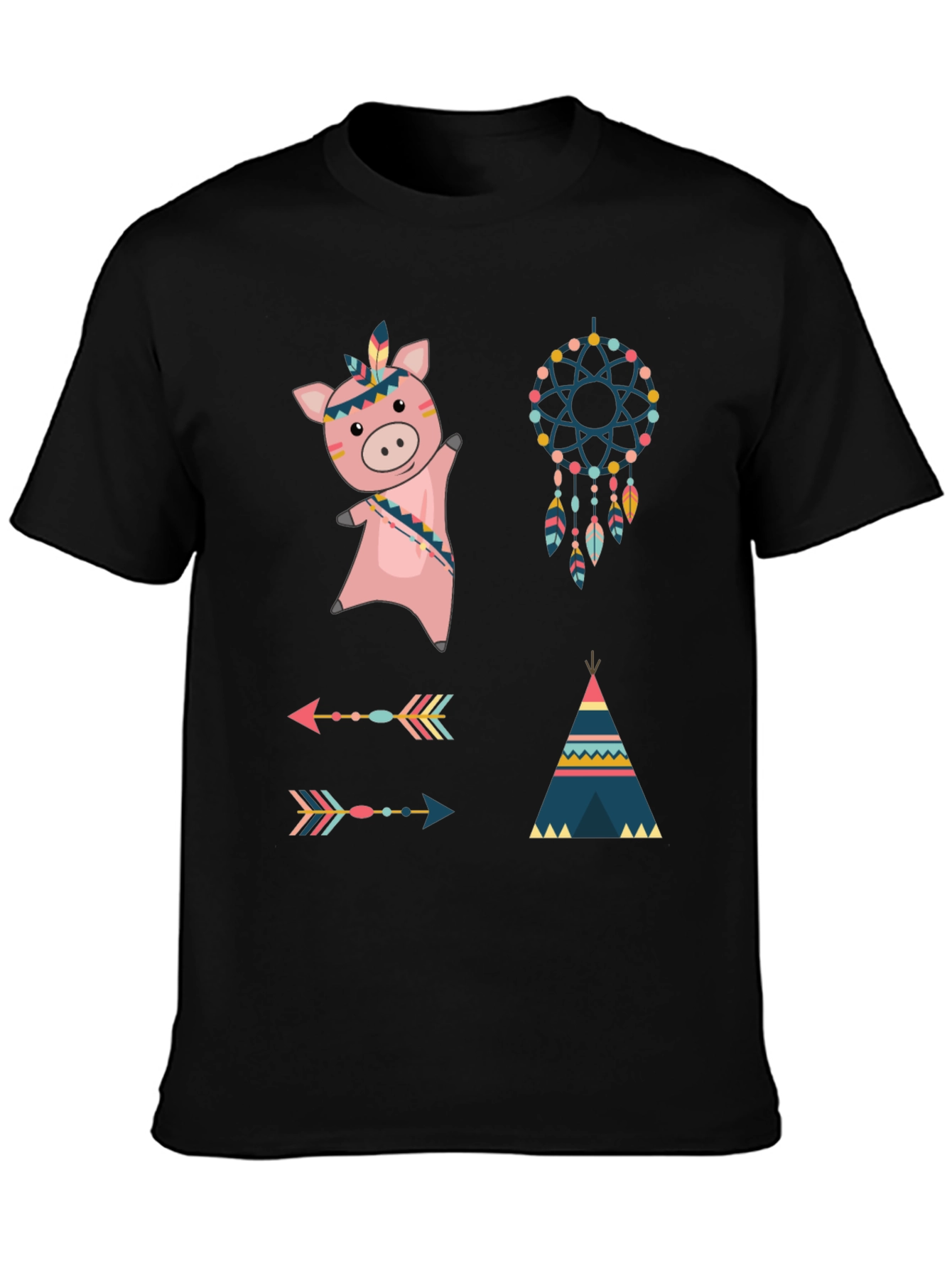 Native American Pig T-Shirt