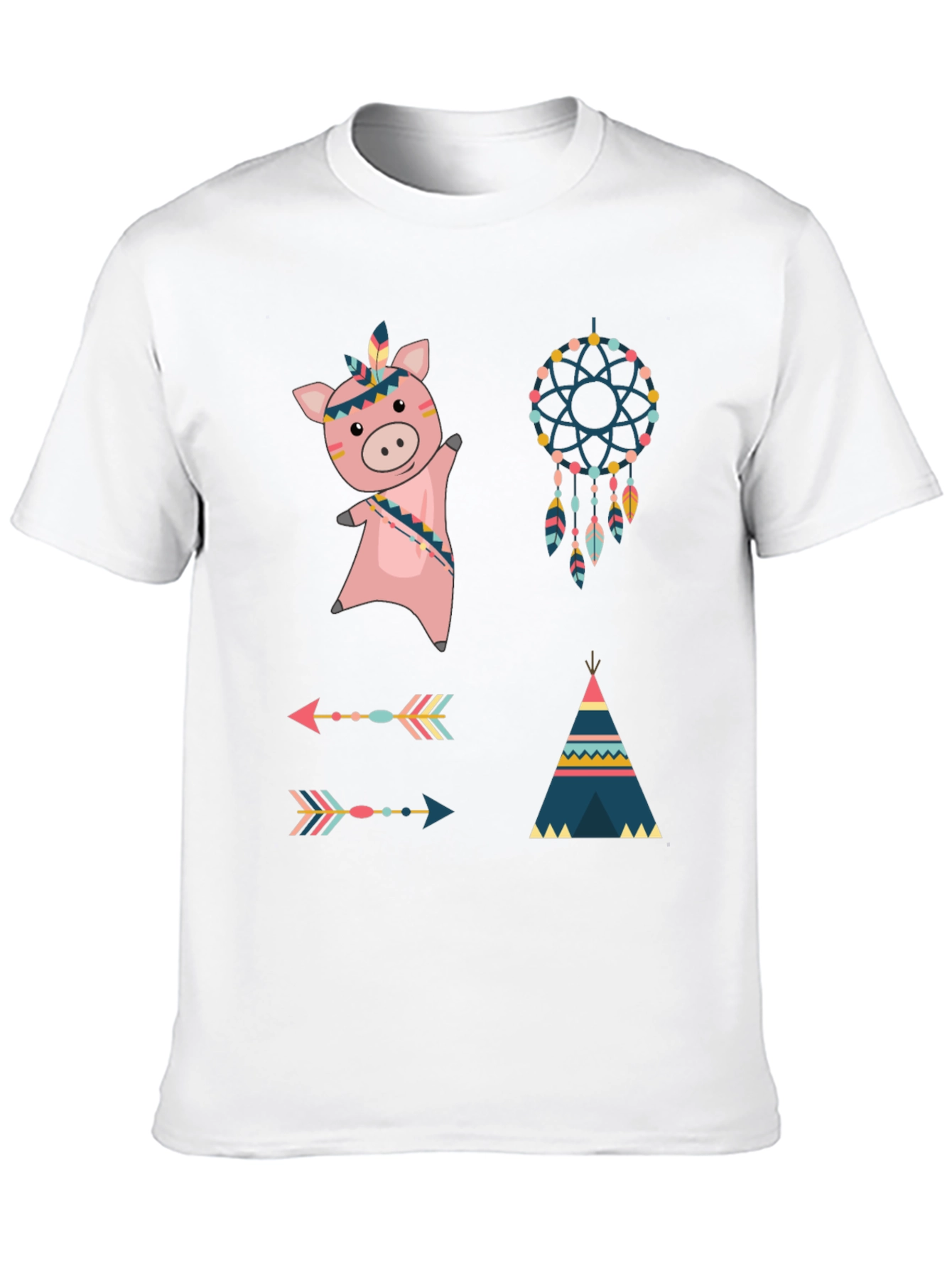 Native American Pig T-Shirt
