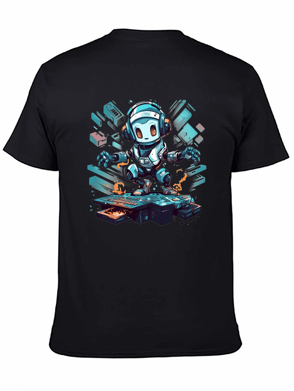 Robot DJ Graphic Tee - Cool & Trendy