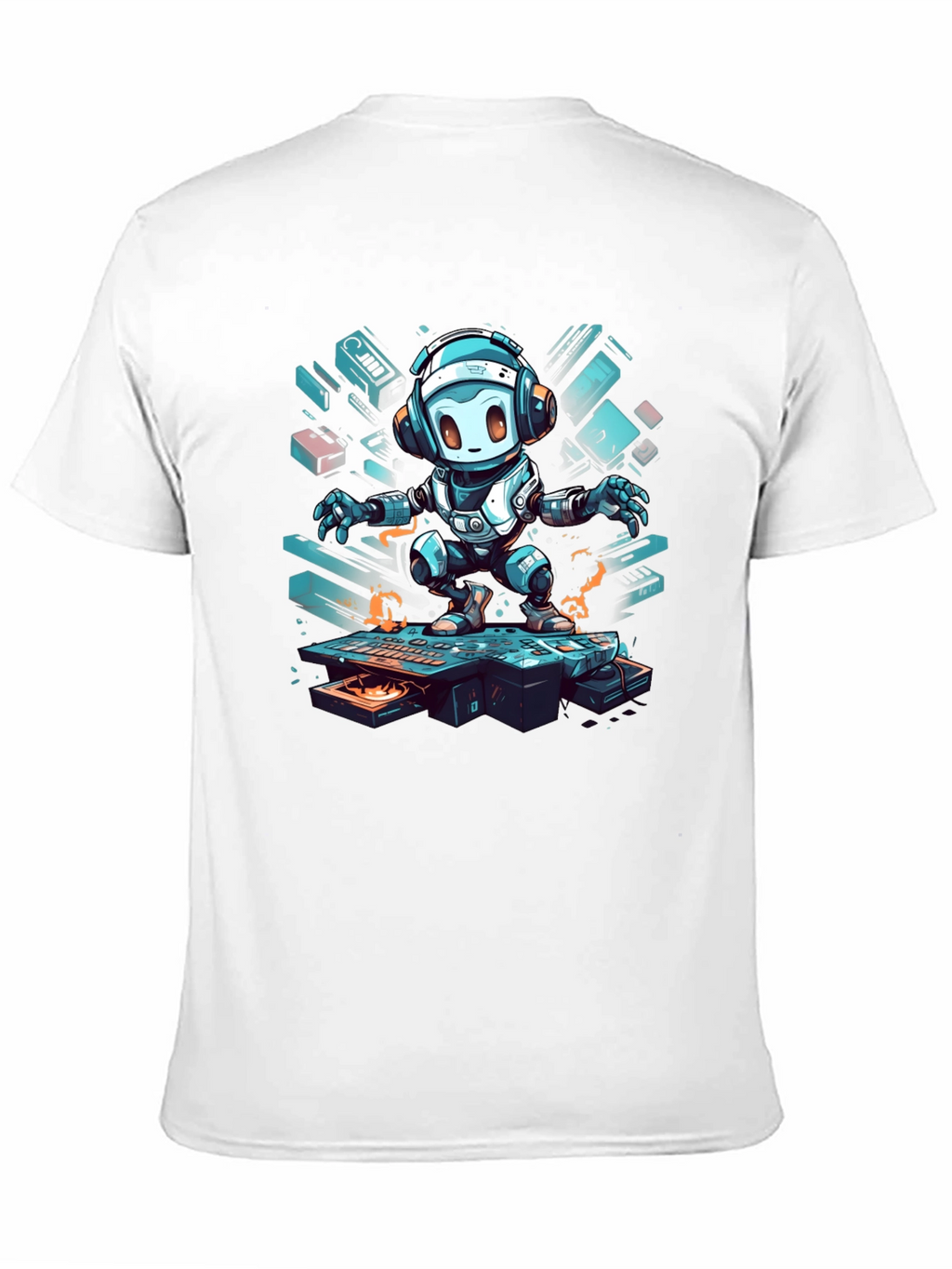 Robot DJ Graphic Tee - Cool & Trendy
