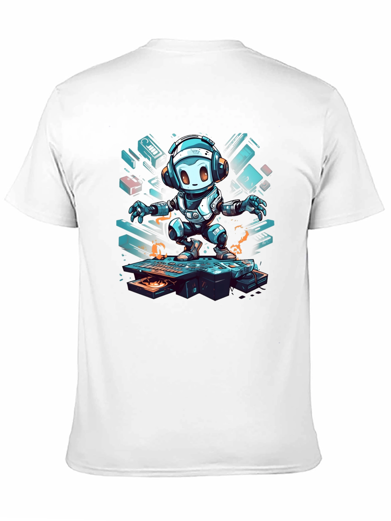 Robot DJ Graphic Tee - Cool & Trendy