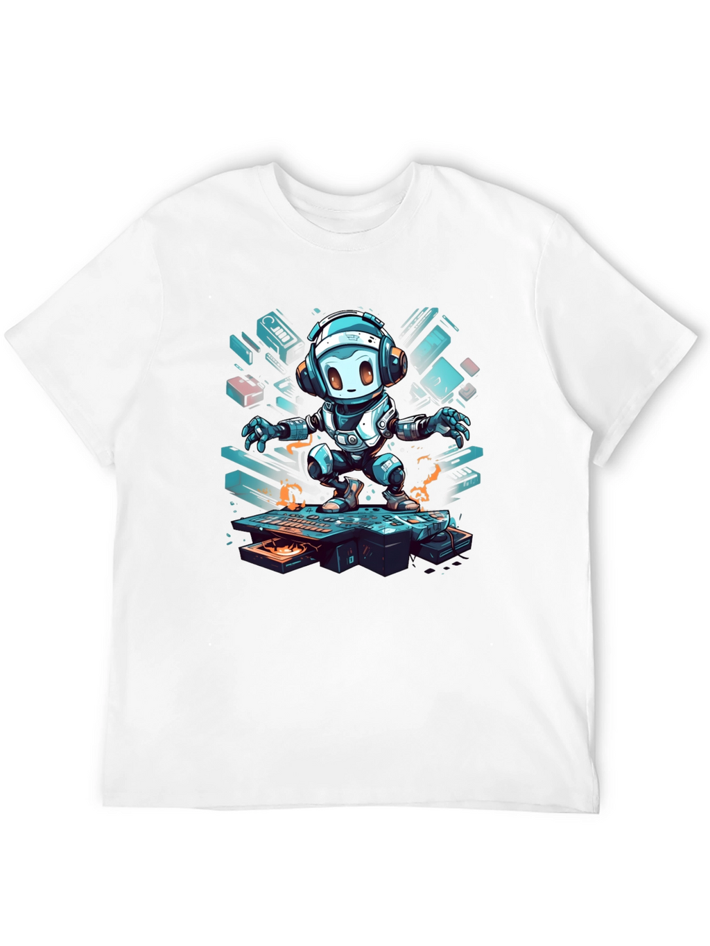 Robot DJ Graphic Tee - Cool & Trendy