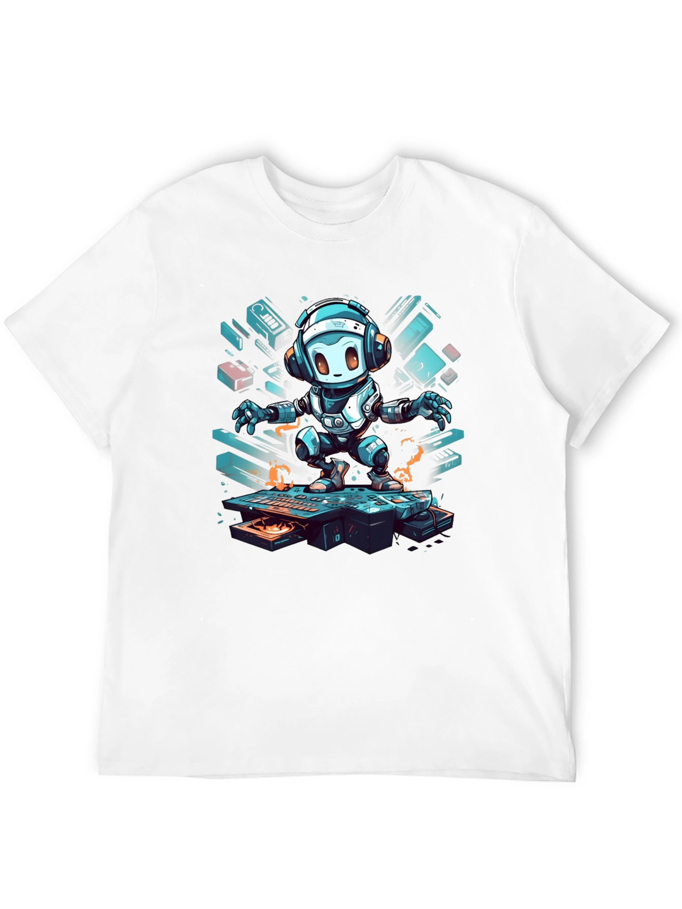 Robot DJ Graphic Tee - Cool & Trendy