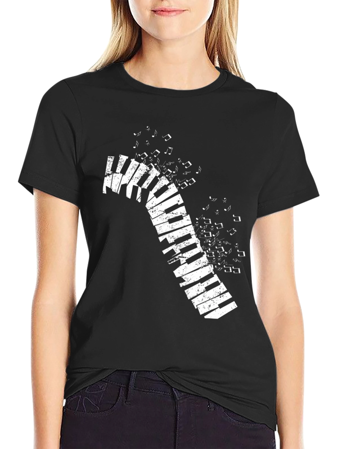 Musical Keys Graphic Tee - Black
